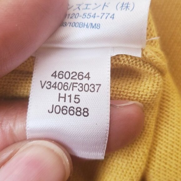 Lands' End | Men's Yellow V-Neck Sweater (Size Medium) - Picture 6 of 8